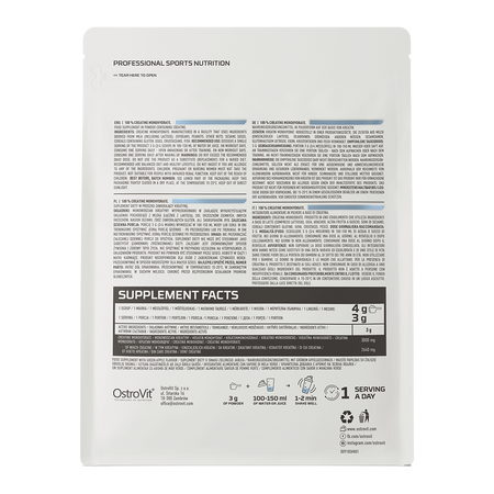 Kreatin-Monohydrat 300 g natürlich - OstroVit